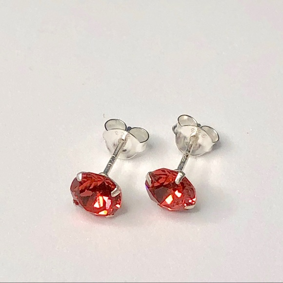 Jewelry - 925 Sterling Silver Swarovski Crystal Earrings